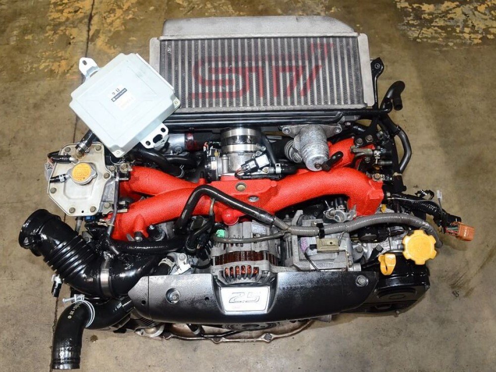 JDM 2003-2008 SUBARU FORESTER STI SG9 EJ255 2.5L DOHC TURBO ENGINE W/ WIRING ECU