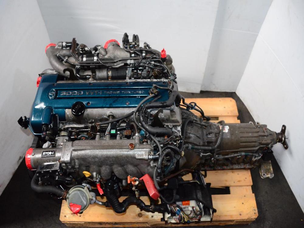 TOYOTA ARISTO 2JZ-GTE VVTI TWIN TURBO ENGINE 3.0L VVTI AUTO TRANSMISSION, WIRING HARNESS ECU